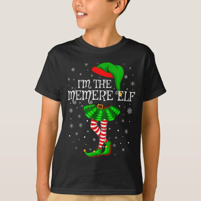 Family Matching Women Girls I'm The Memere Elf Chr T-Shirt (Vorderseite)