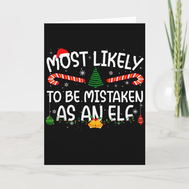 Family Matching Xmas Most Likely To Be Mistaken As Karte (Vorderseite)