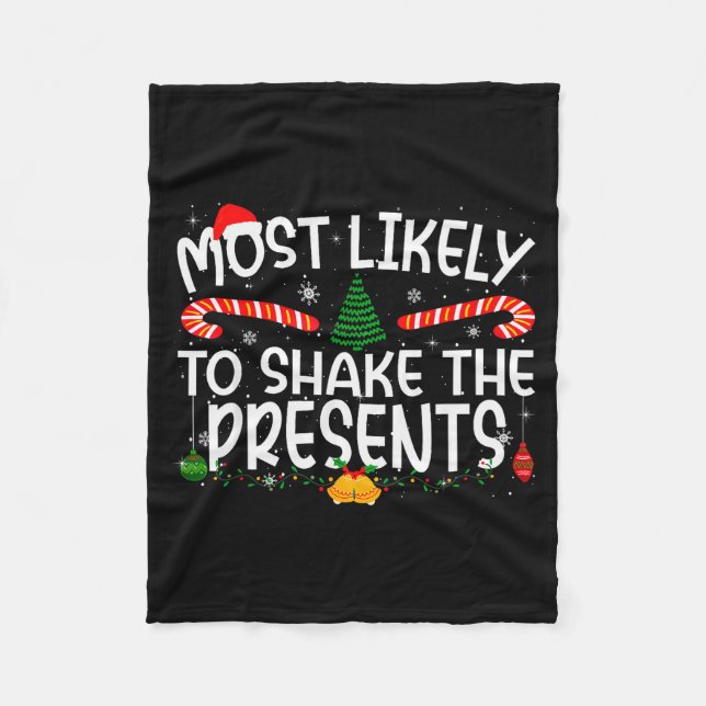 Family Matching Xmas Most Likely To Shake The  Fleecedecke (Vorderseite)