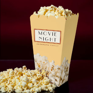 Family Movie Night Theater Marquee Sign Popcorn Geschenkschachtel
