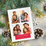 FAMILY MULTI FOTO Modernes, einfaches Banner Feiertagskarte<br><div class="desc">per kat massard >>> WWW.SIMPLYSWEETPAPERIE.COM<<< An elegant card design featuring quote that you can change yourself! White geometric border on the backside, giving you the opportunity to handwrite a personal message or place a full portrait photo. NOTE >> Kontaktieren Sie mich kat@simplysweetpaperie.com wenn Sie Hilfe benötigen, um Ihre Fotos perfekt...</div>