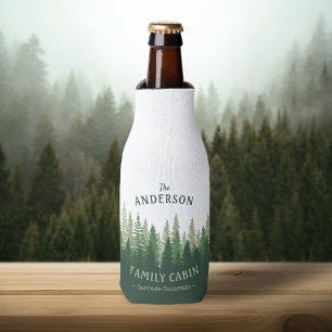 Family Name Cabin Location Pine Tree Forest Flaschenkühler