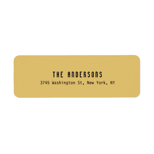 Family Name Modern Plain Professional Brass Yellow (Vorne)