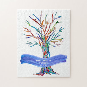 Family Name Modern Tree Puzzle