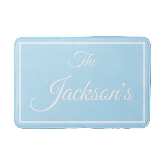Family name personalized bath mat badematte (Vorderseite)