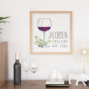 Family Name Wine Cellars Art Print Poster