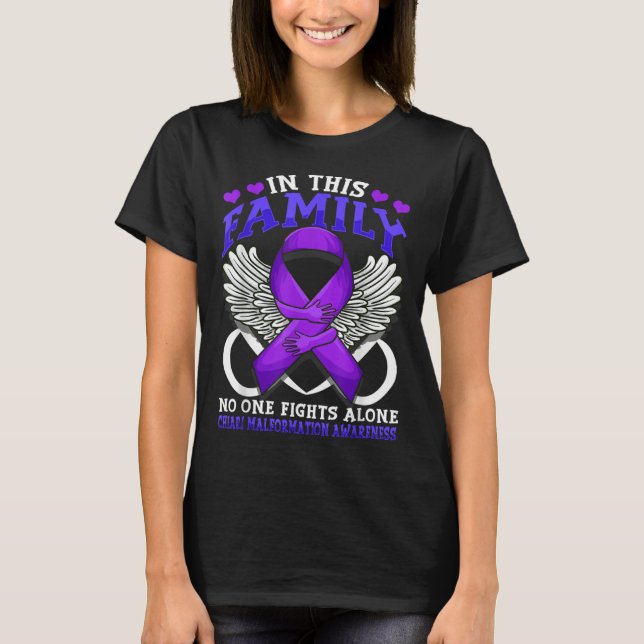 Family No One Fight Alone Chiari Malformation Awar T-Shirt (Vorderseite)