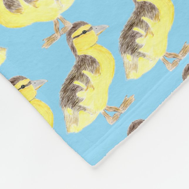 Family of  Ducks Fleece Blanket  (Ecke)
