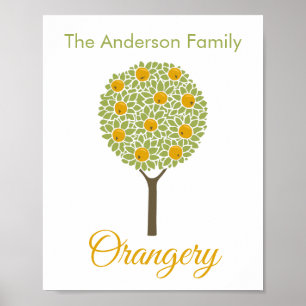 Family Orangery Orange Tree Poster