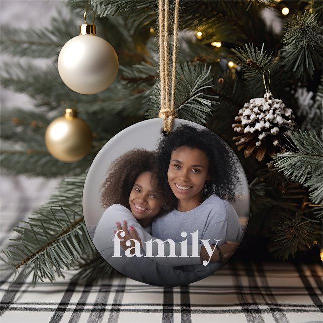 Family Overlay-Foto Keramik Ornament (Von Creator hochgeladen)