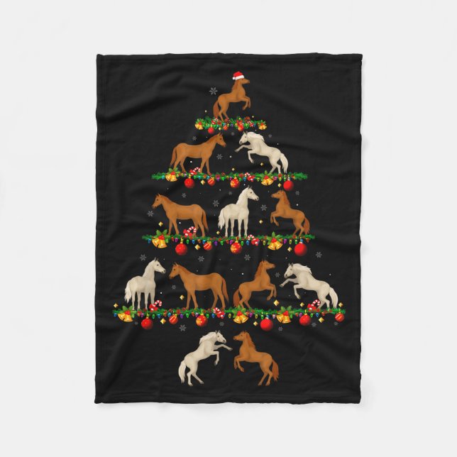 Family Pajama Sets Christmas Matching Horse Xmas T Fleecedecke (Vorderseite)