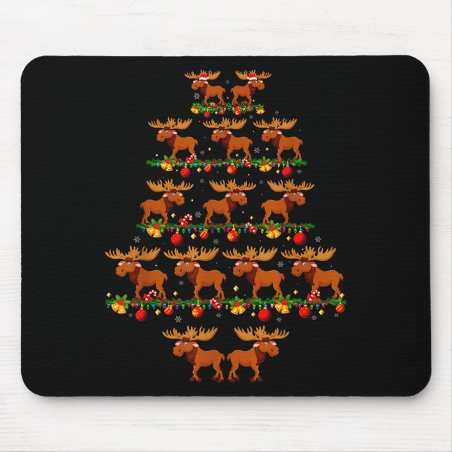 Family Pajama Sets Christmas Matching Moose Xmas T Mousepad (Vorne)