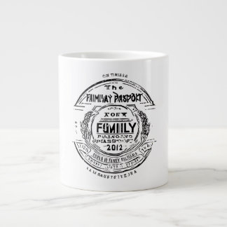 Family Passport Stamp Personalized Custom Travel  Jumbo-Tasse
