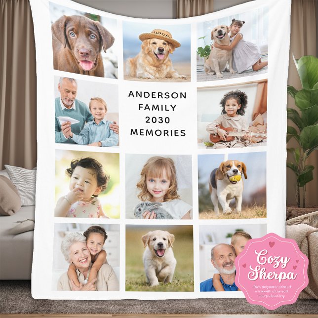 Family Personalized Modern 11 Pictures Collage  Sherpadecke (Von Creator hochgeladen)