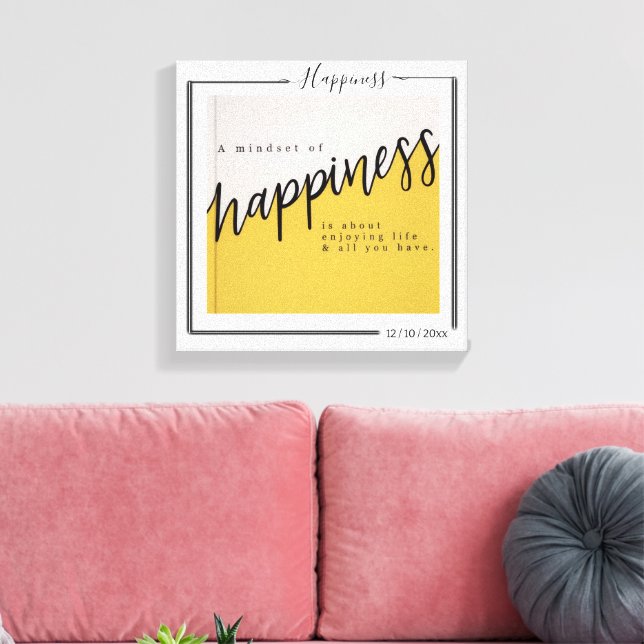 Family Personalized Photo and Text Typography Leinwanddruck (Insitu (Wohnzimmer))