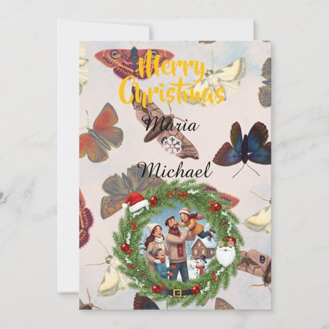 ❄️ Family Photo Brush Invitation ❄️ Save The Date (Vorderseite)