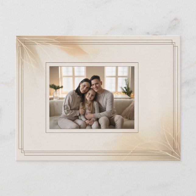 Family Photo Christmas Card Feiertagspostkarte (Vorderseite)