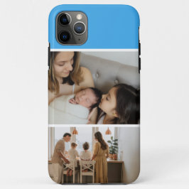 Family Photo Collage blue 2 Picture Case-Mate iPhone Hülle