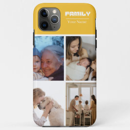 Family Photo Collage orange  4 Picture  Case-Mate iPhone Hülle