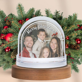Family Photo Custom Christmas Holiday Gift Schneekugeln