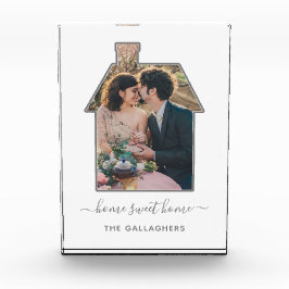 Family Photo House Shape Housewarming Wedding Gift Fotoblock