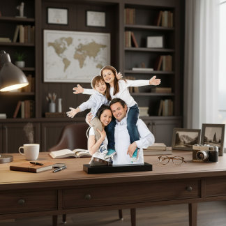 Family Photo Sculptures Cutout Freistehende Fotoskulptur