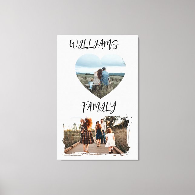 Family Photo Stretched Canvas Print Leinwanddruck (Vorderseite)