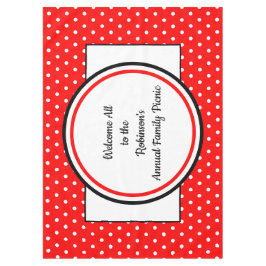 Family Picnic Red White Polka Dots Tischdecke