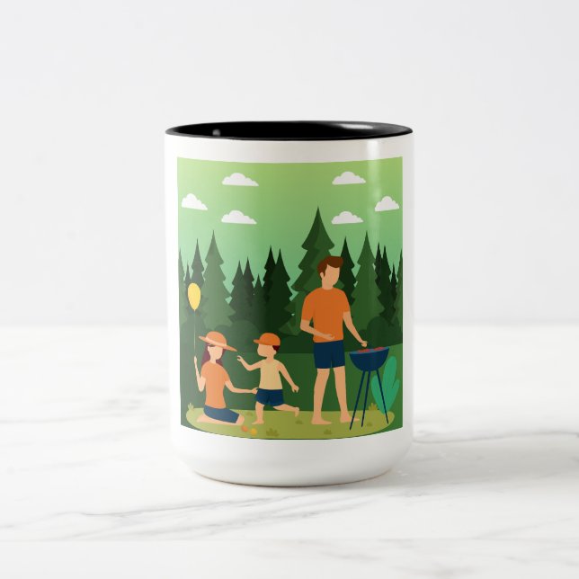 FAMILY PICNIC ZWEIFARBIGE TASSE (Mittel)
