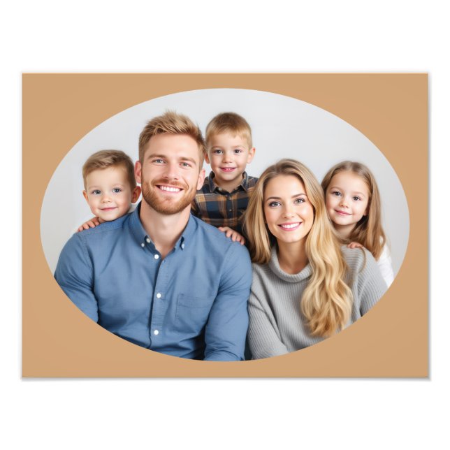 Family Portrait Photo Enlargement Template Oval Fotodruck (Vorne)