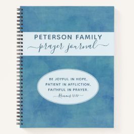 Family Prayer Journal personalisiert-blaues Notizb Notizbuch