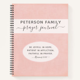 Family Prayer Journal personalisiertes Blush-Notiz Notizbuch