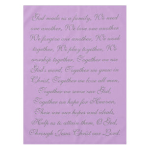 Family Prayer Tablecloth Tischdecke