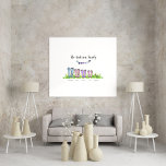 Family rain training personalised elegant gift poster<br><div class="desc">Family rain boot,  wellington cute funny personalised elegant family gift. Ideal fathers day,  Mothers day,  anniversary,  new home,  birthdawday of Christmas gift. Dad,  Mom,  daughter and pet. Design. Verschluckbare Other-Kombinationen.</div>