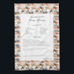 Family Recipe Heirloom Mountain Geschirrtuch<br><div class="desc">Keepsake family recipe tea towel. Share uncle Jim's chili recipe or great aunt Aggie's all time favorite thanksgiving casserole dish. Elegant and simple template design can easily be adjusted to share your family recipes as mother's day, birthday, or Christmas gifts. Custom family name with initials. Colors can be changed. Great...</div>