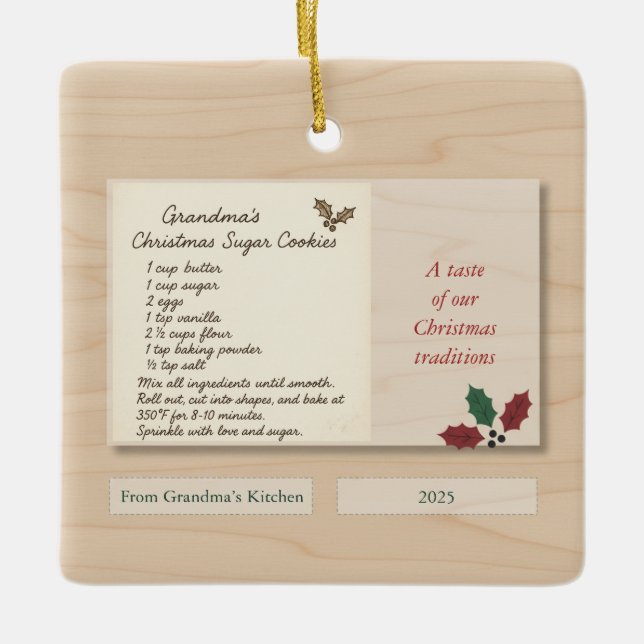 Family Recipe Keepsake Ornament 2025 (Vorderseite)