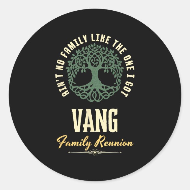 Family Reunion 2025 Matching Design - Vang  Runder Aufkleber (Vorderseite)