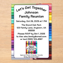 Family Reunion Acrylic Invitation Card Acryleinladungen