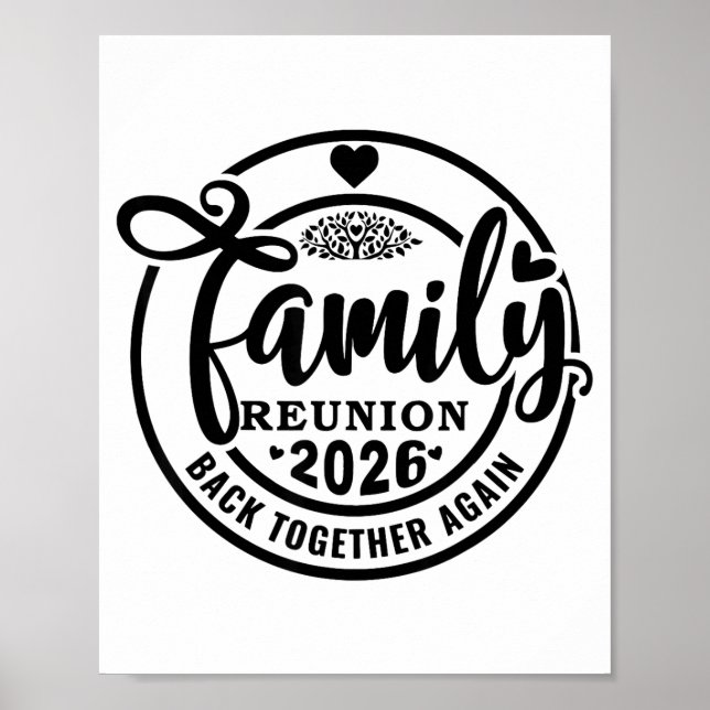 Family Reunion Back Together Again Funny Family Re Poster (Vorne)