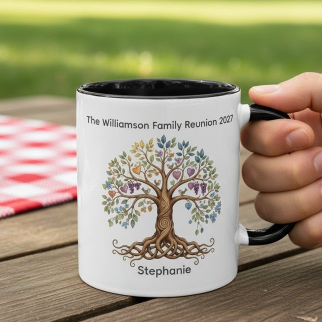 Family Reunion Coffee Mug – Roots & Branches Tasse (Family reunion personalized coffee mug)