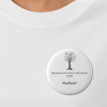Family Reunion Family Tree Custom Name Tag<br><div class="desc">This Family Reunion Name Tag Button is decorated with a family tree in the colors of the rainbow Easily customizable with your family name. Makes erinnerte sich an After the Event. Beursache we create our own artwork you won't find this image from other designers.</div>