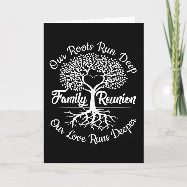 Family Reunion Family Tree Heart Karte (Vorderseite)