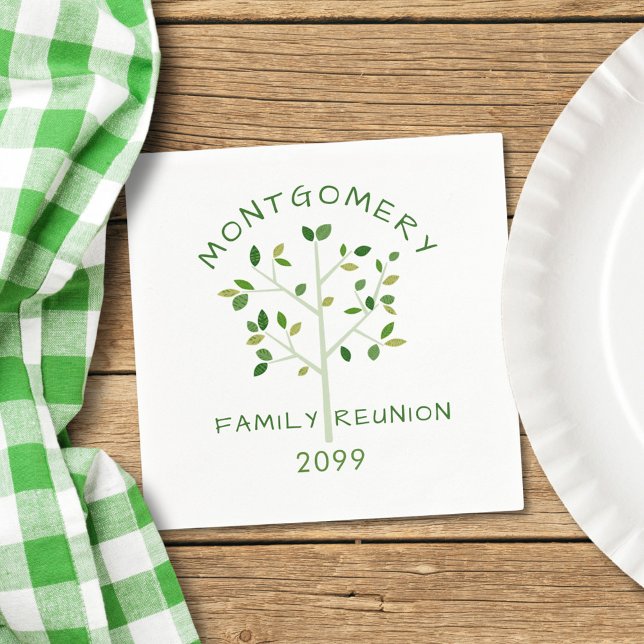 Family Reunion Family Tree Personalized Serviette (Von Creator hochgeladen)