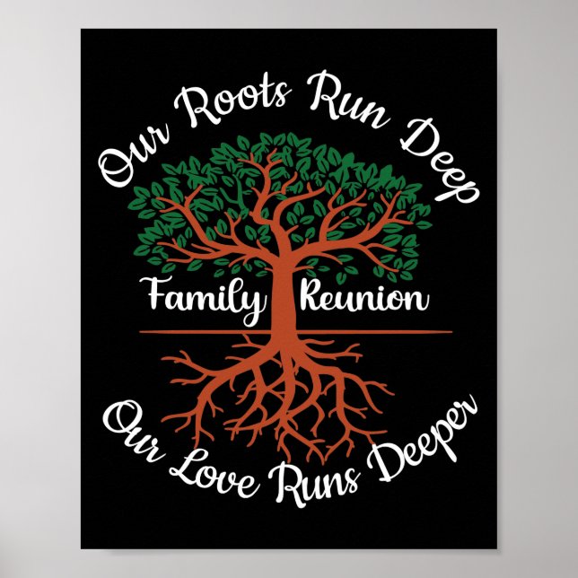 Family Reunion Our Roots Run Deep Tree Poster (Vorne)