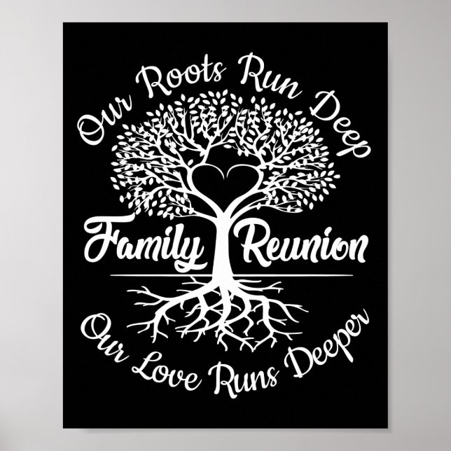 Family Reunion Our Roots Run Deep Tree Poster (Vorne)