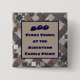 Family Reunion Picnic 100th Birthday Celebration Button