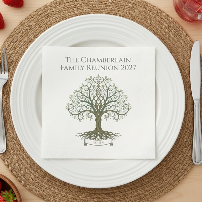 Family Reunion Serviette (Family reunion paper napkins)