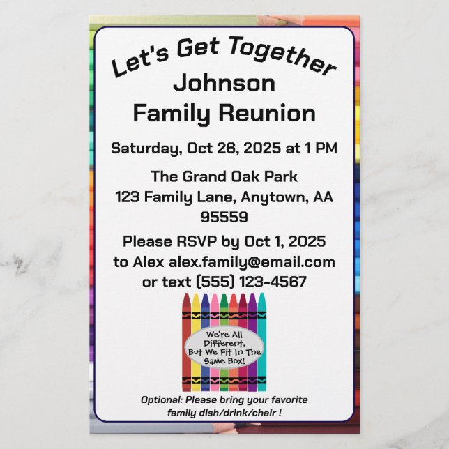 Family Reunion Stationery Paper Briefpapier (Vorderseite)