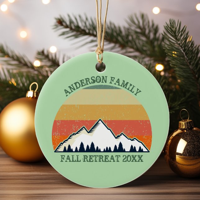 Family Reunion Sunset Mountain Beautiful Keepsake Keramik Ornament (Von Creator hochgeladen)