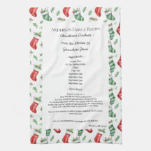 Family Rezept Heirloom Text Weihnachten Strumpf